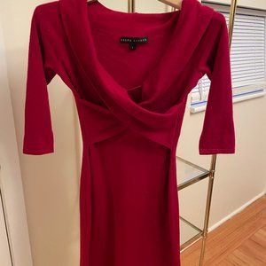 Ralph Lauren Black Label Cashmere Off-Shoulder "Opera" neck 3/4 Sl Sweater Dress